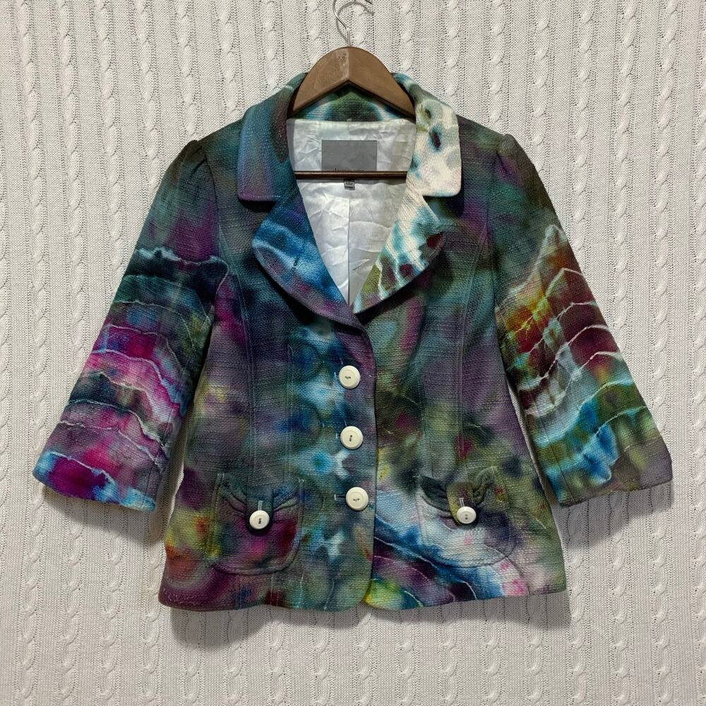 Classiques Entier Tie-Dye Wearable Art Festive Fitted Jacket Women’s M